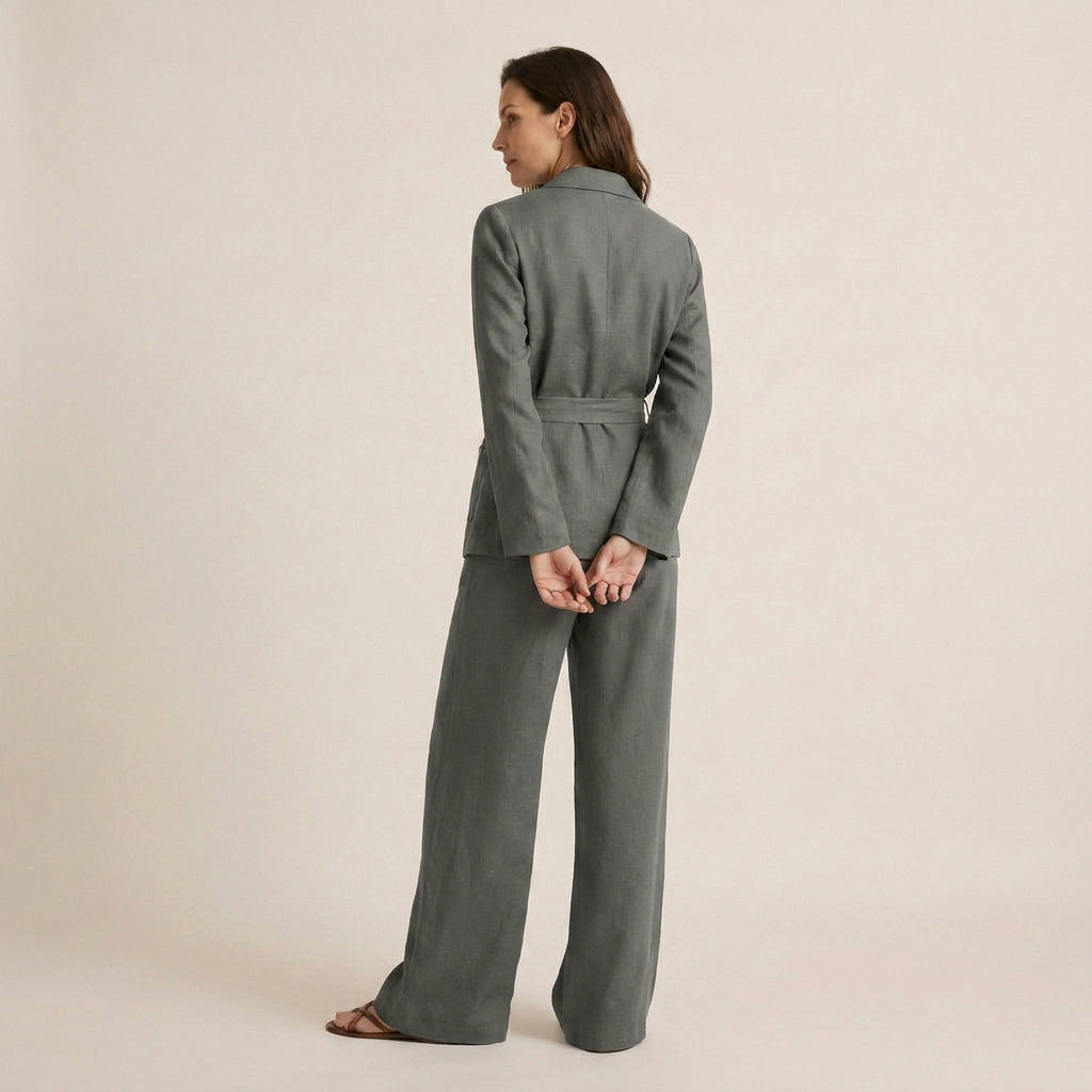 Conjunto Americana y Pantalón Ancho para Mujer