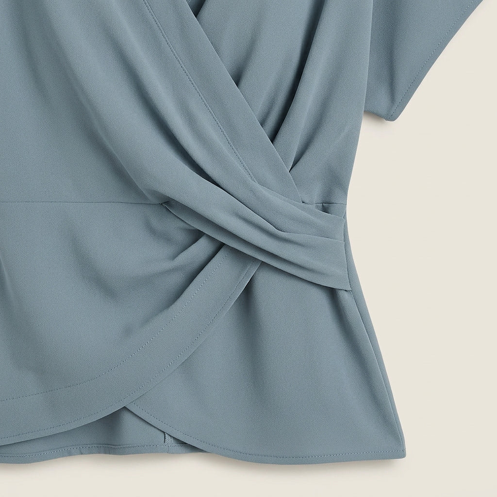 Conjunto Top Cruzado Pantalón Culotte Fluido para Mujer