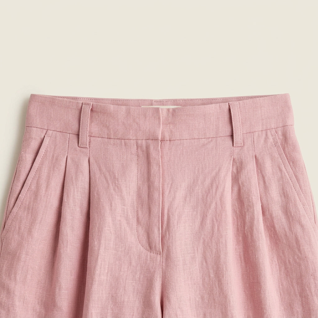 Conjunto de Lino con Camisa y Pantalón Culotte para Mujer