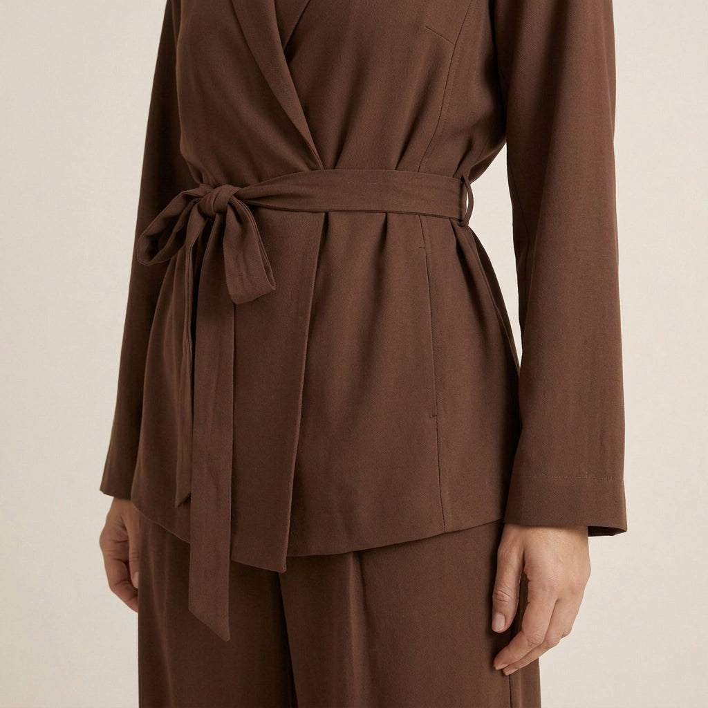 Conjunto Americana y Pantalón Ancho para Mujer