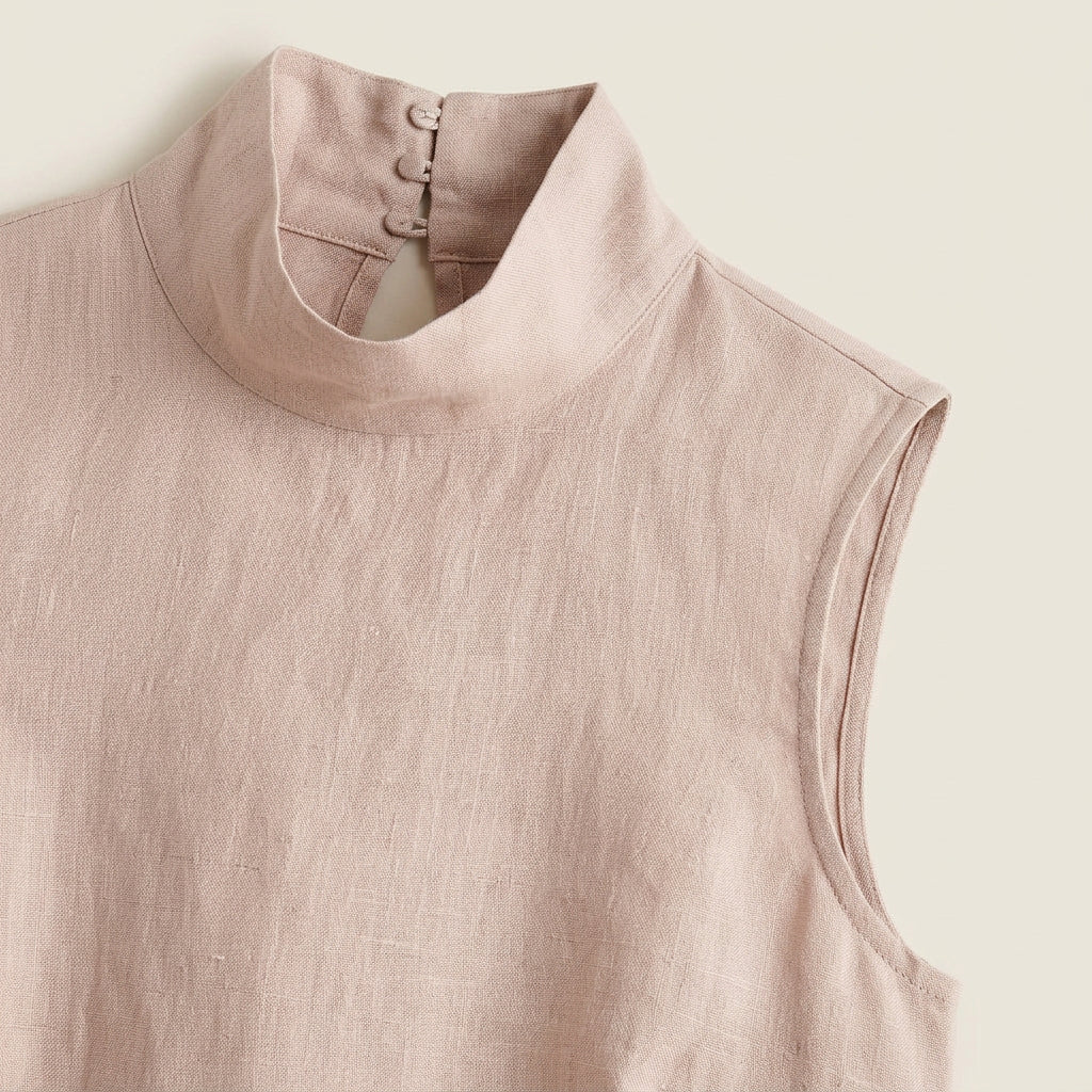 Conjunto Efecto Lino Top y Pantalón Ancho para Mujer