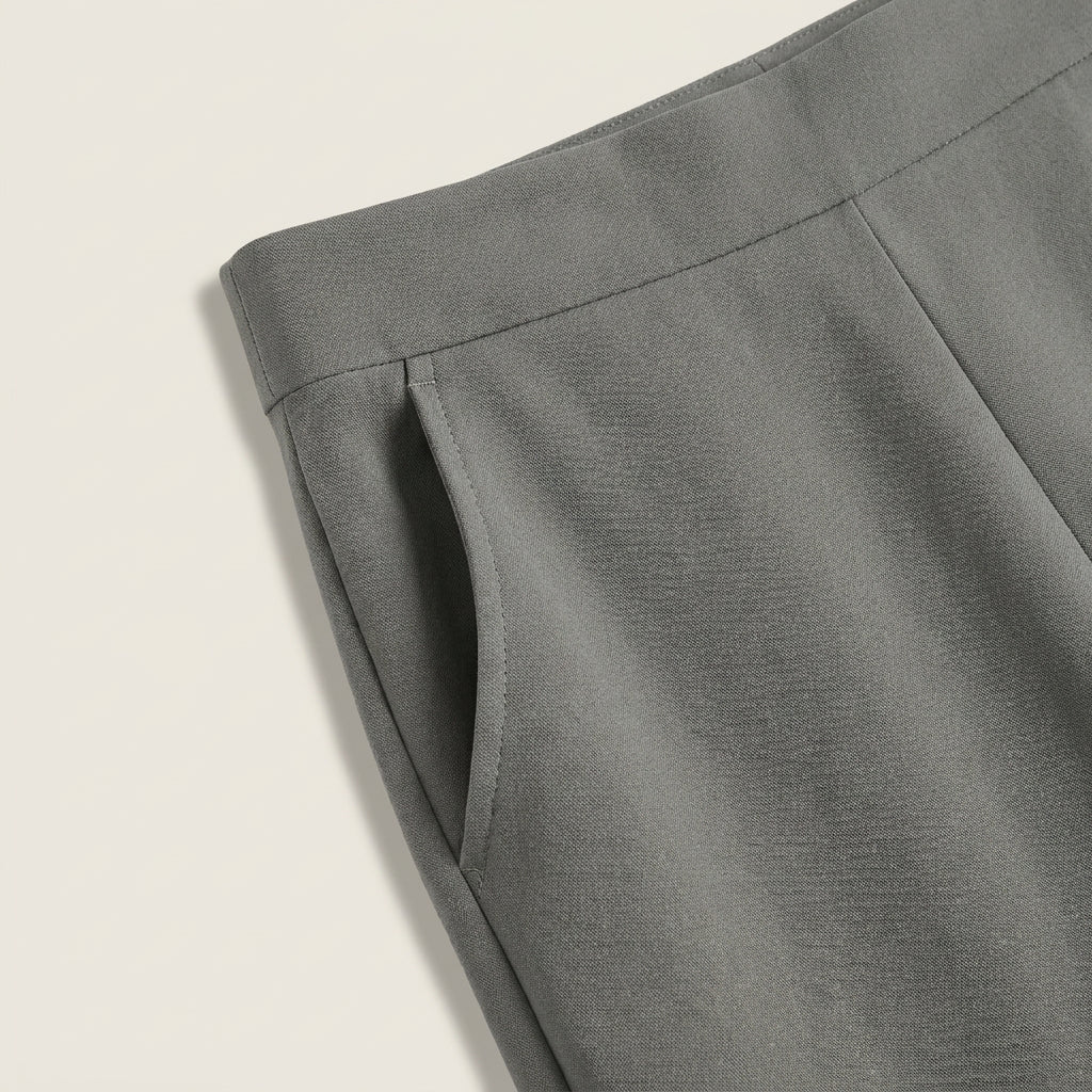 Conjunto Blazer Asimétrico y Pantalón Ancho para Mujer
