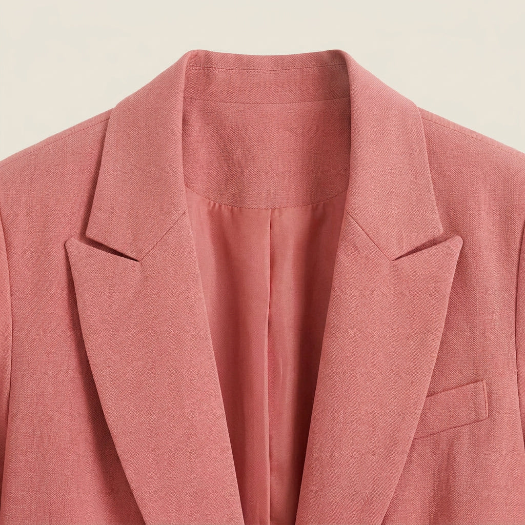 Conjunto Blazer Botón Pantalón Recto para Mujer