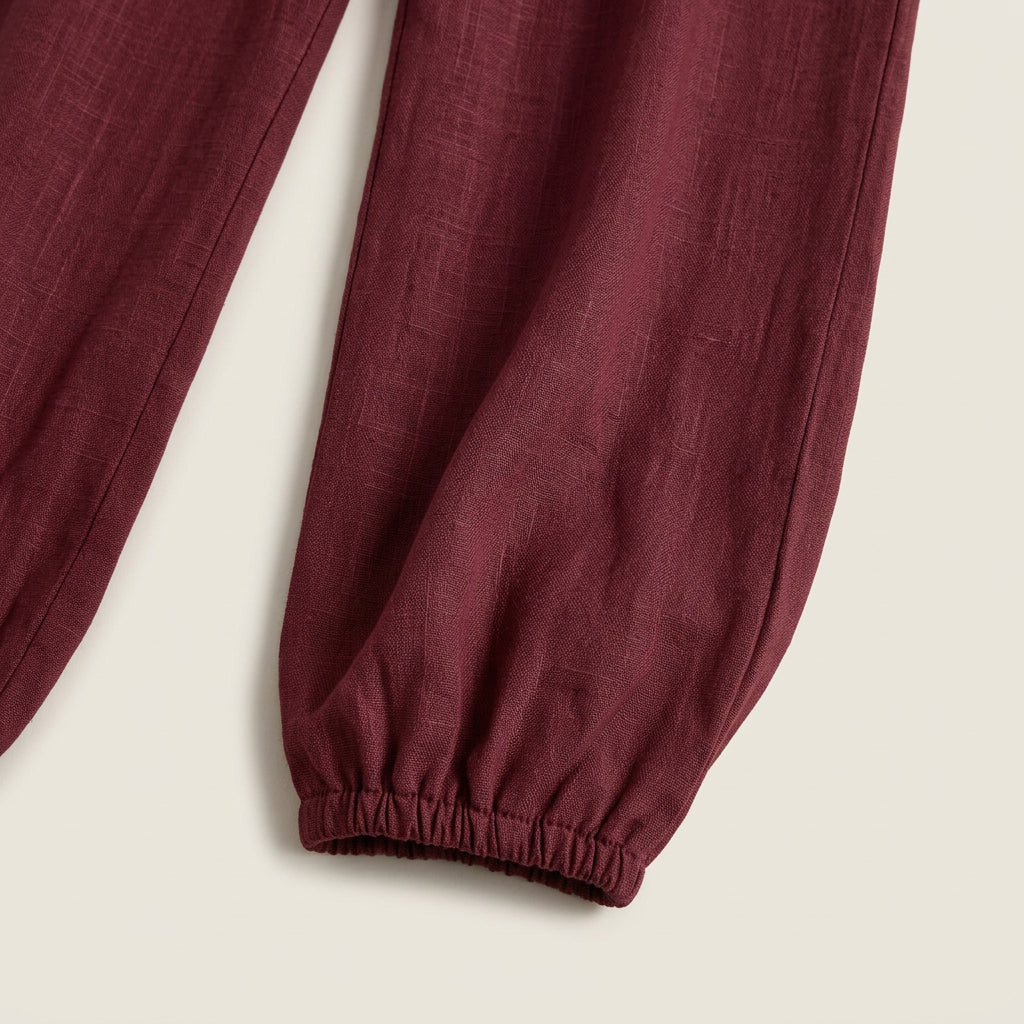 Conjunto de Lino con Túnica y Pantalón Capri para Mujer