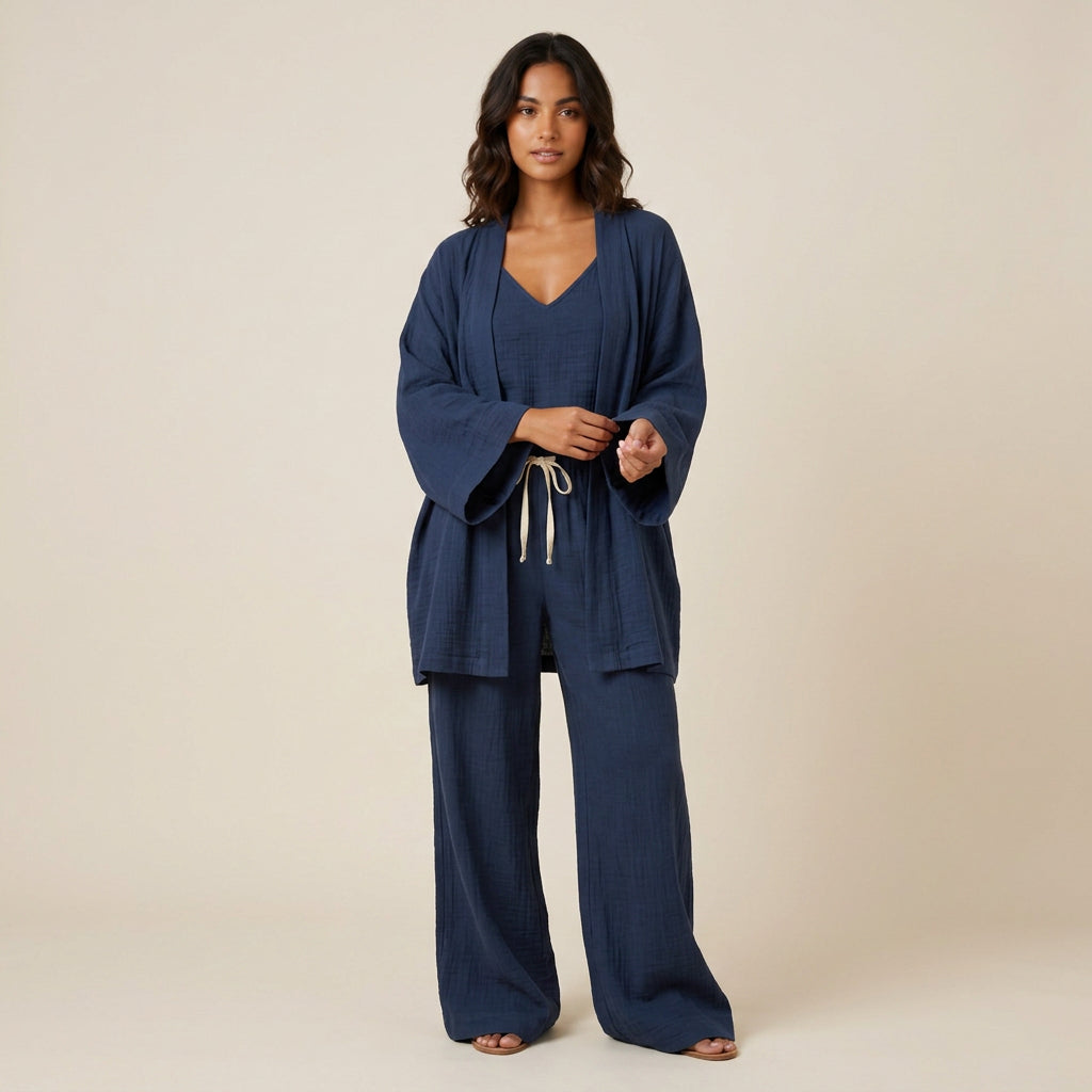 Conjunto Kimono, Top y Pantalón para Mujer