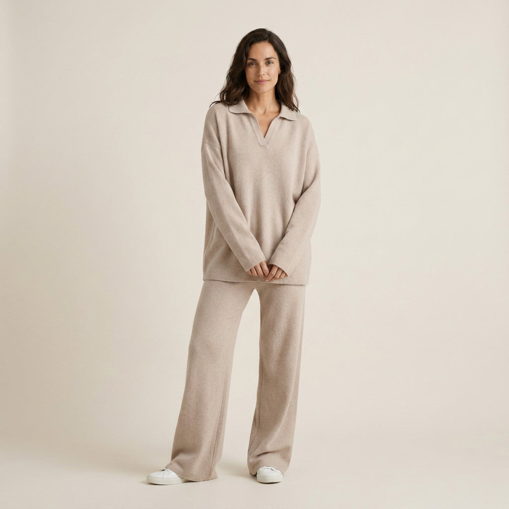 Conjunto de Punto Polo y Pantalón para Mujer