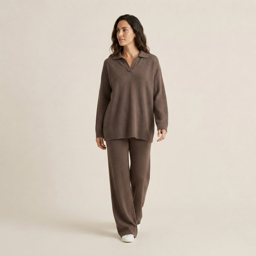 Conjunto de Punto Polo y Pantalón para Mujer