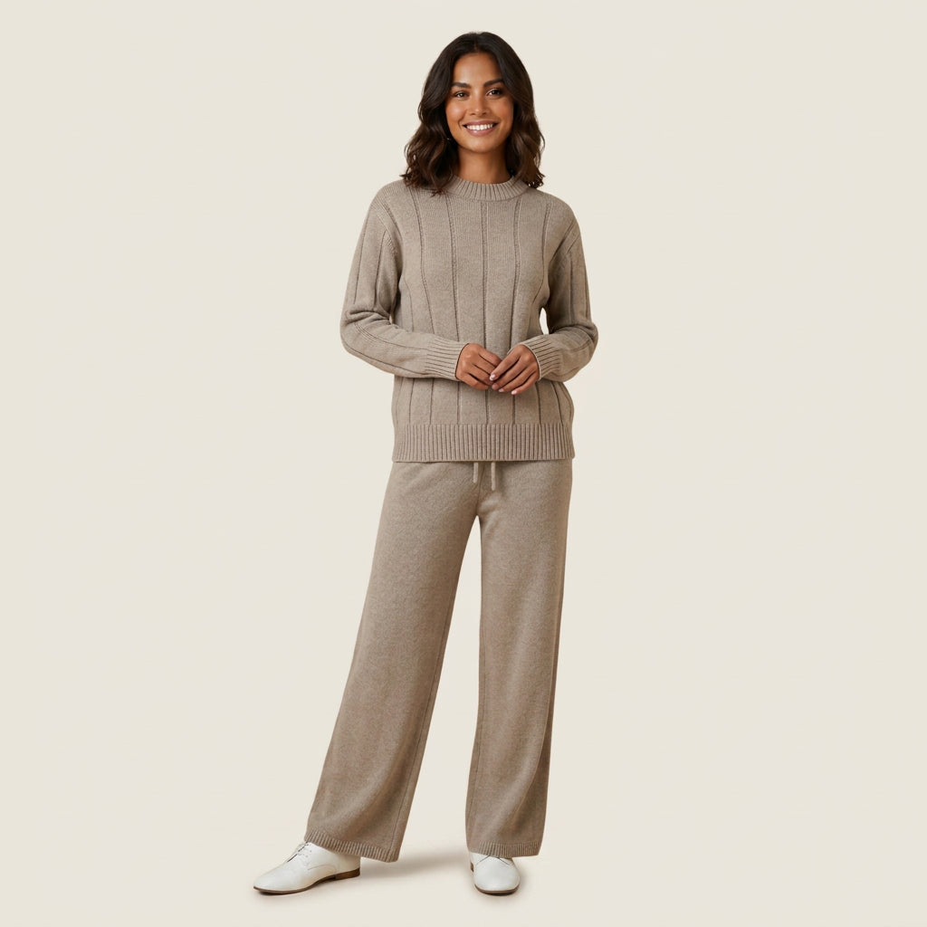 Conjunto de Punto Jersey y Pantalón para Mujer