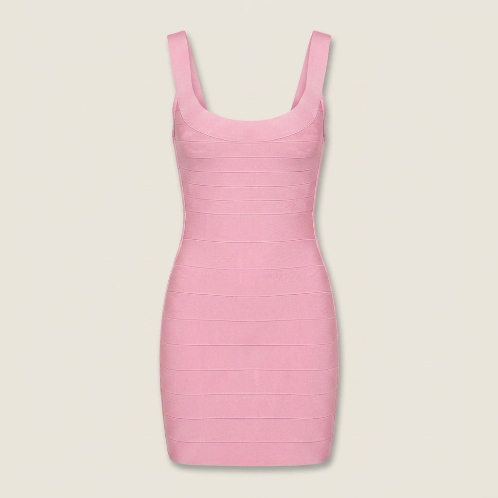 Vestido de Fiesta Corto Efecto Vendaje Ajustado para Mujer