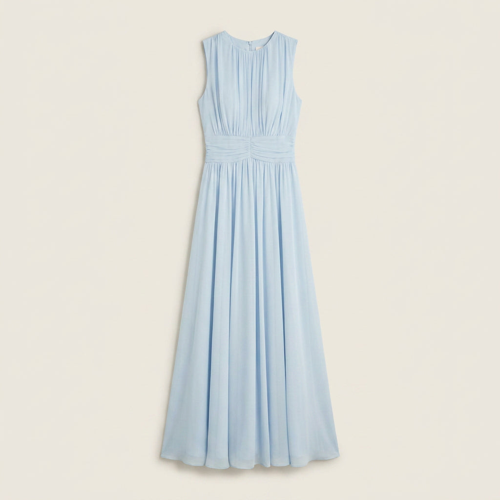 Vestido Largo Efecto Gasa sin Mangas para Mujer