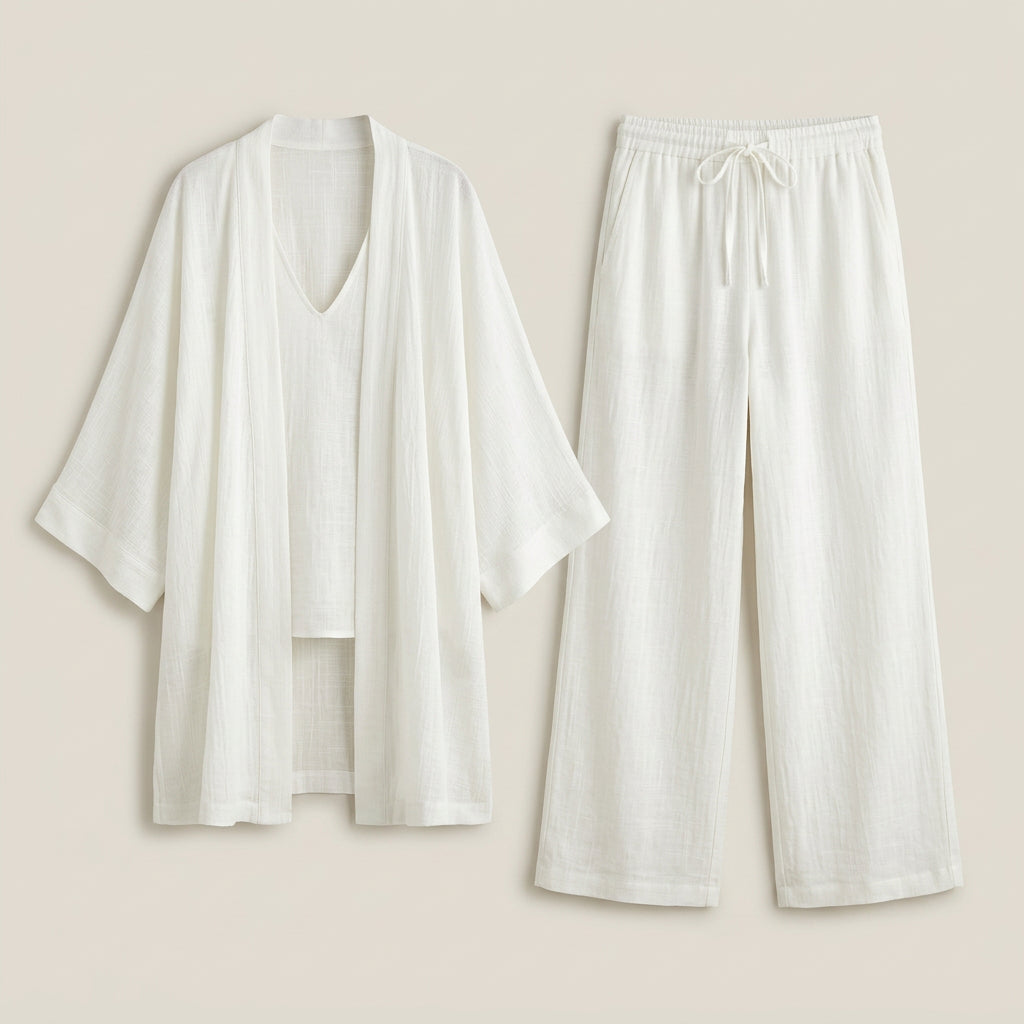 Conjunto Kimono, Top y Pantalón para Mujer