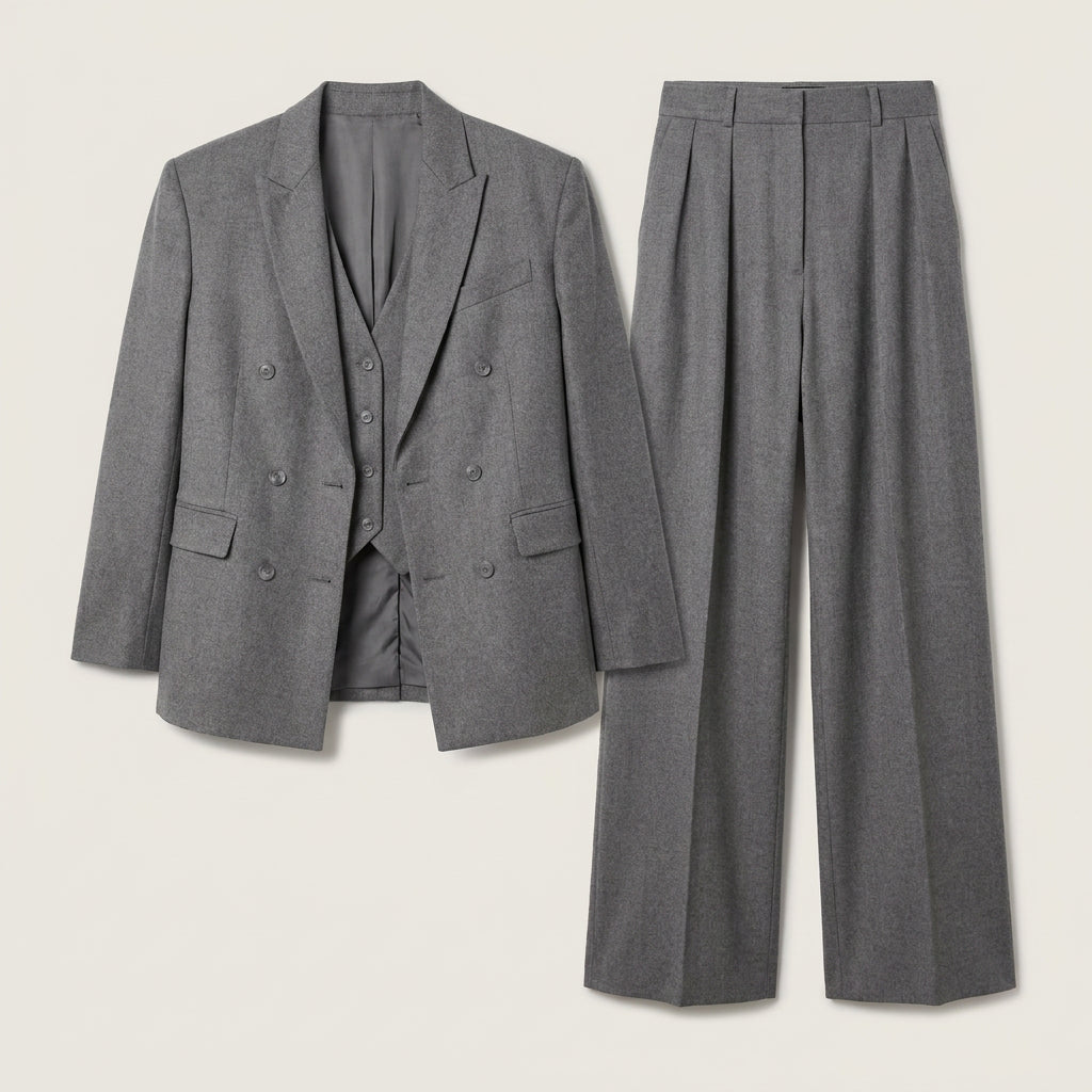 Traje Tres Piezas Americana Chaleco y Pantalón para Mujer