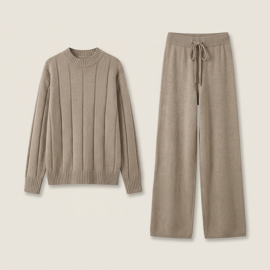 Conjunto de Punto Jersey y Pantalón para Mujer