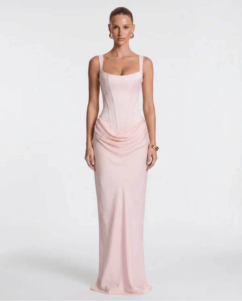 MARIETTA | VESTIDO LARGO RELOJ DE ARENA - Nhaura