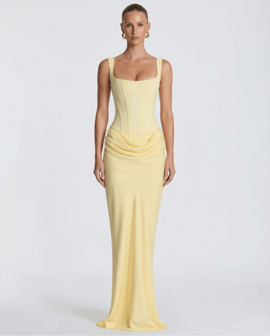 MARIETTA | VESTIDO LARGO RELOJ DE ARENA - Nhaura