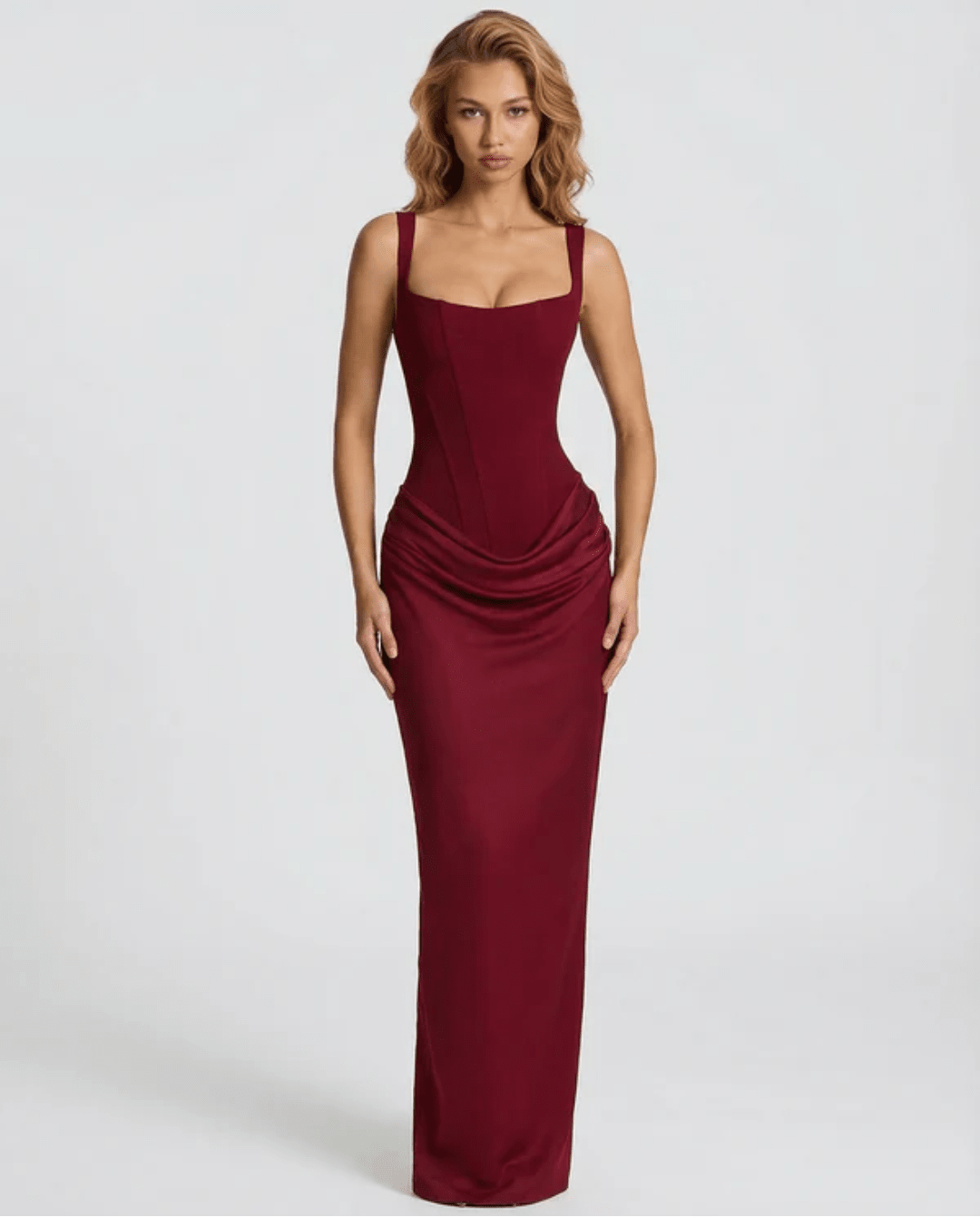 MARIETTA | VESTIDO LARGO RELOJ DE ARENA - Nhaura