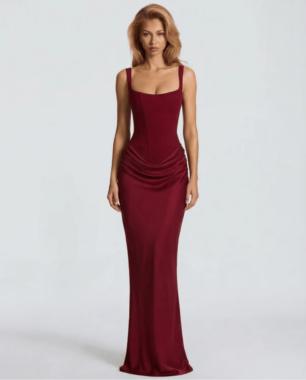 MARIETTA | VESTIDO LARGO RELOJ DE ARENA - Nhaura