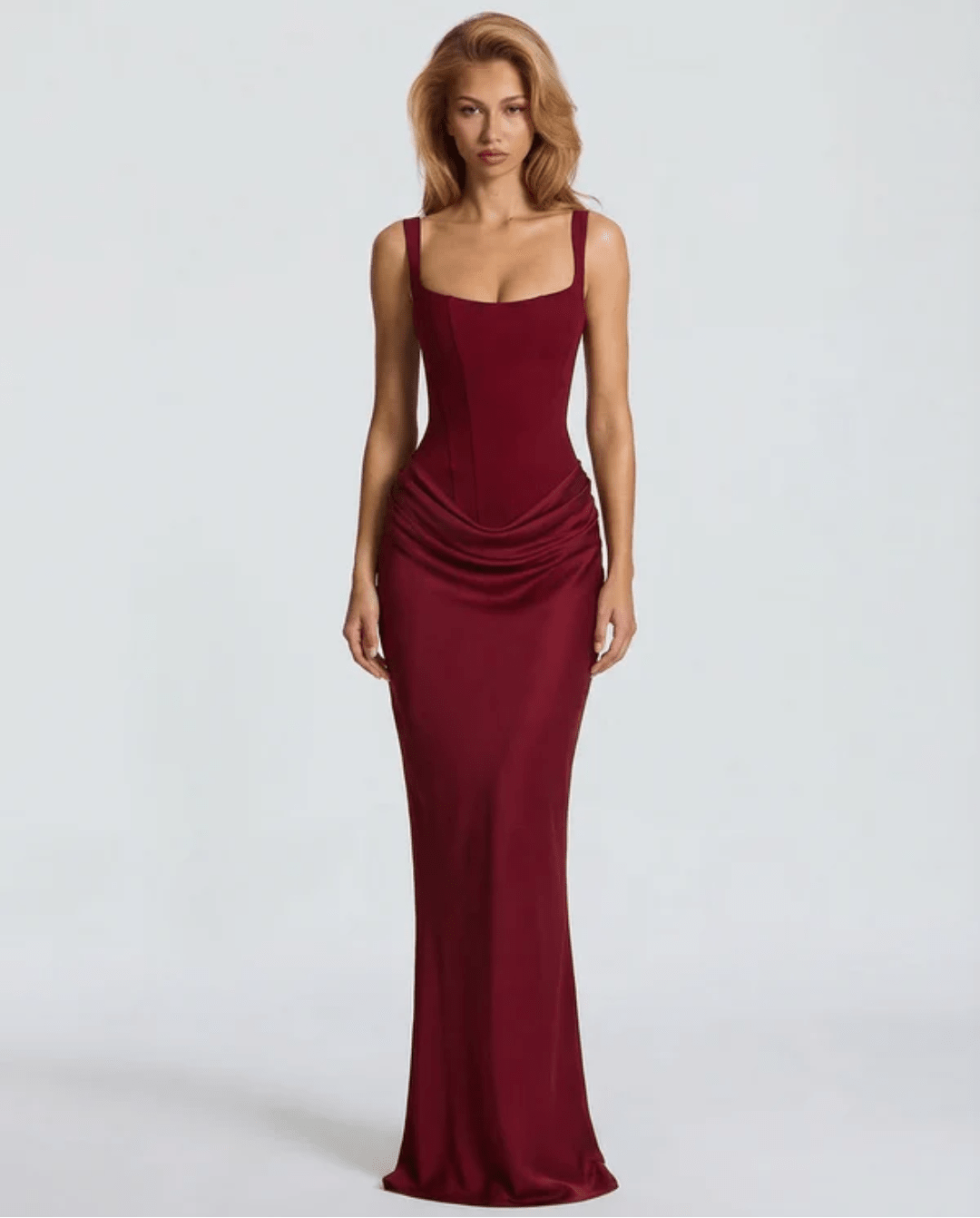 MARIETTA | VESTIDO LARGO RELOJ DE ARENA - Nhaura