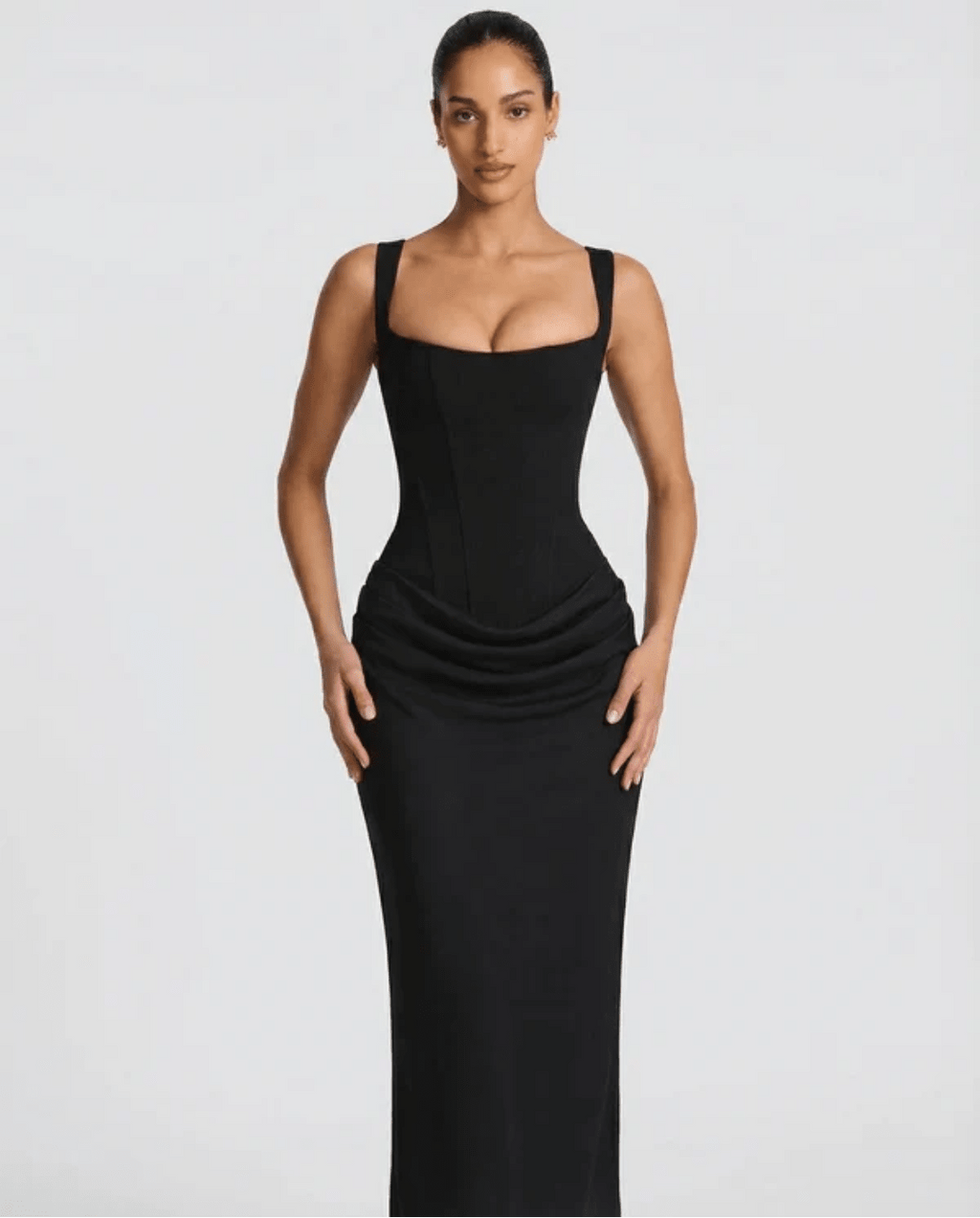 MARIETTA | VESTIDO LARGO RELOJ DE ARENA - Nhaura