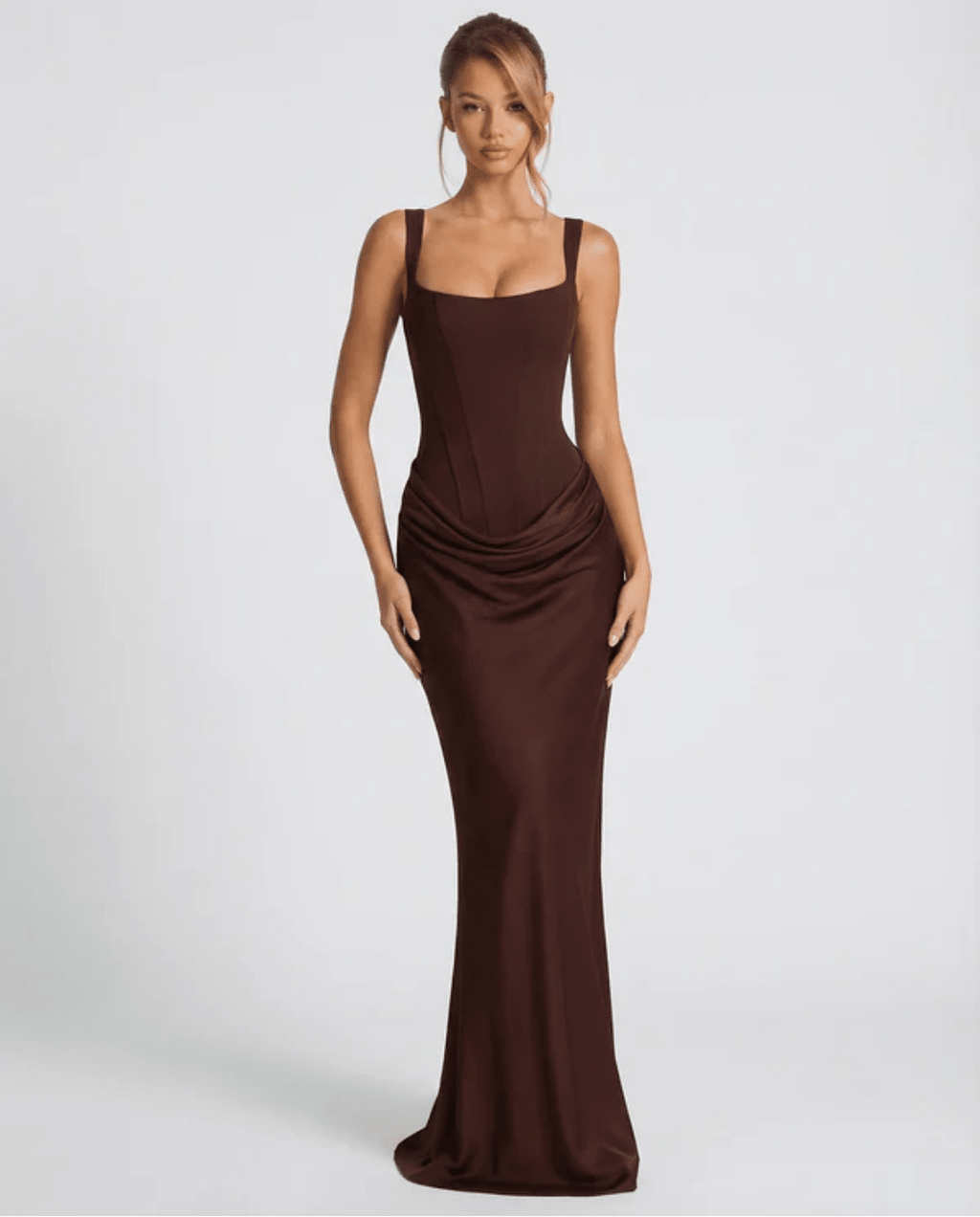 MARIETTA | VESTIDO LARGO RELOJ DE ARENA - Nhaura