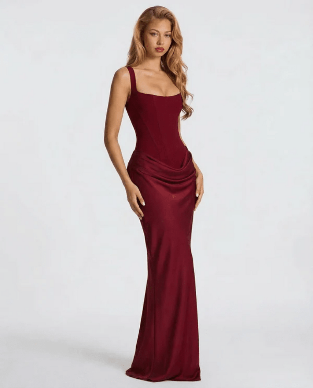 MARIETTA | VESTIDO LARGO RELOJ DE ARENA - Nhaura