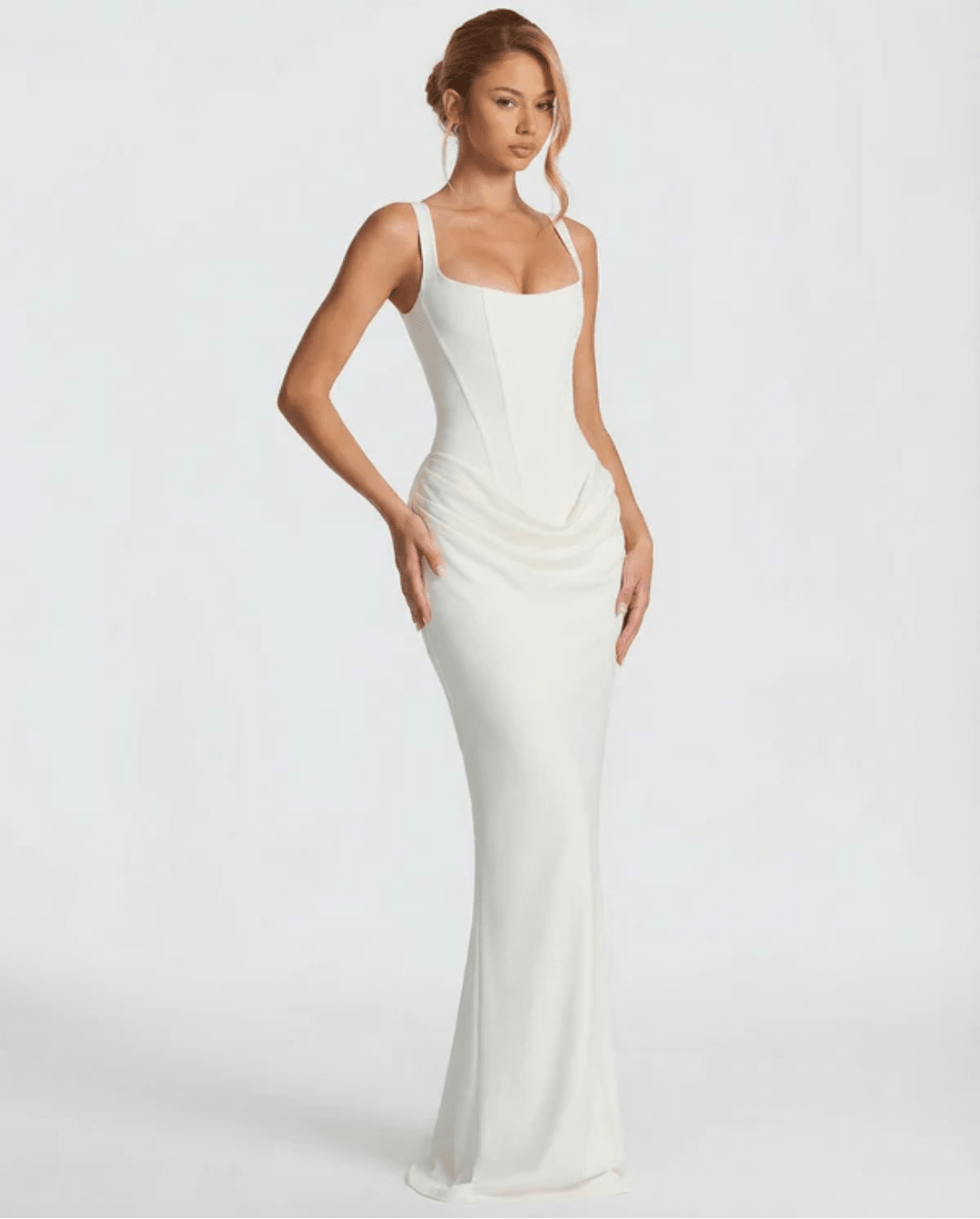 MARIETTA | VESTIDO LARGO RELOJ DE ARENA - Nhaura