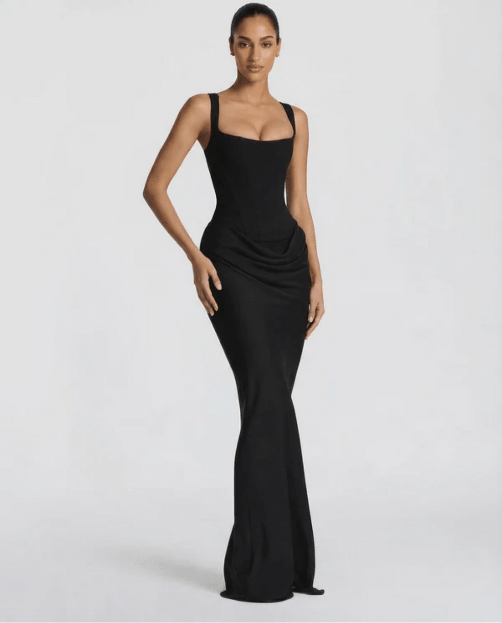 MARIETTA | VESTIDO LARGO RELOJ DE ARENA - Nhaura