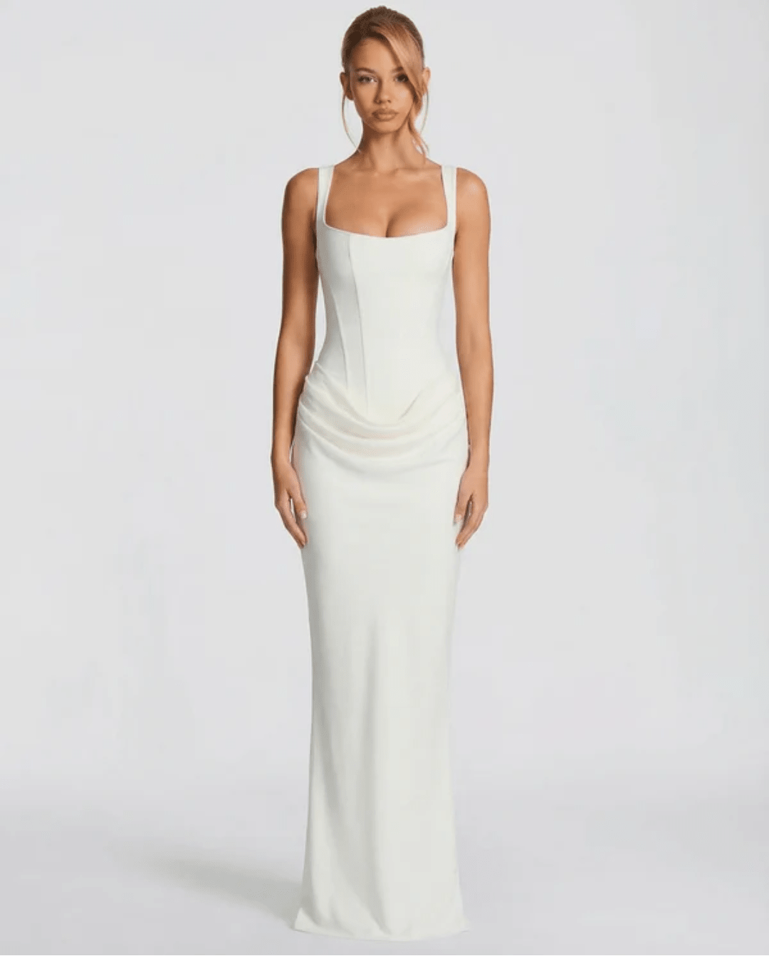 MARIETTA | VESTIDO LARGO RELOJ DE ARENA - Nhaura