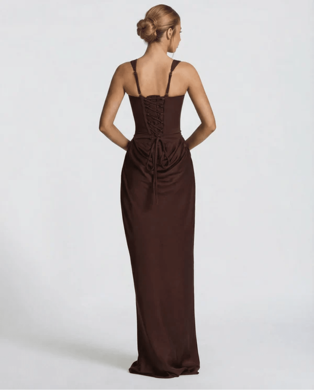 MARIETTA | VESTIDO LARGO RELOJ DE ARENA - Nhaura