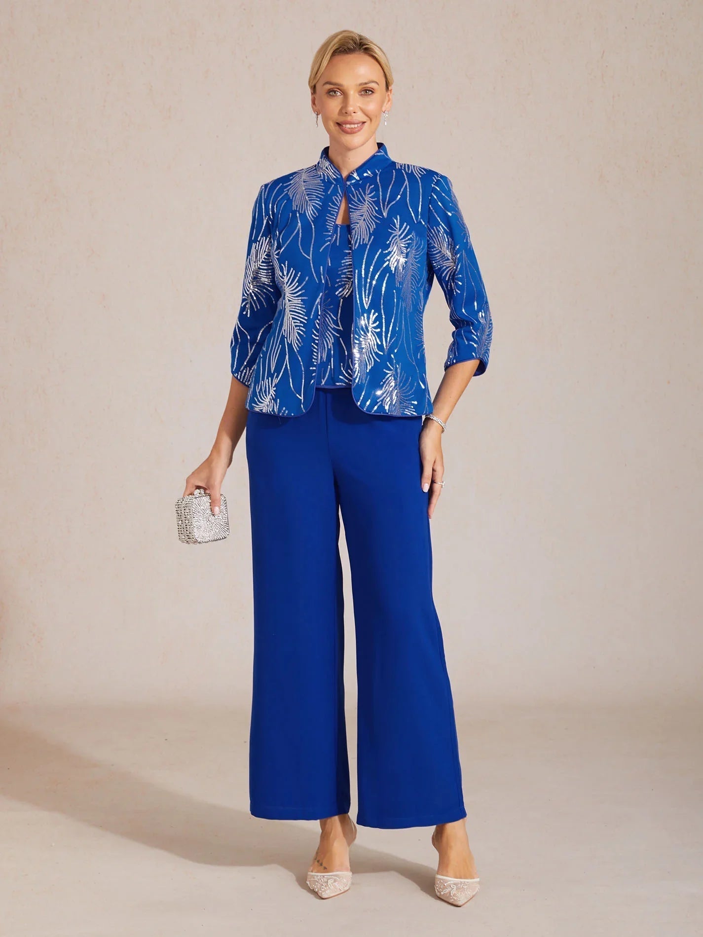 Pantalón ancho de tiro medio con cintura elástica y bolsillos - Nhaura