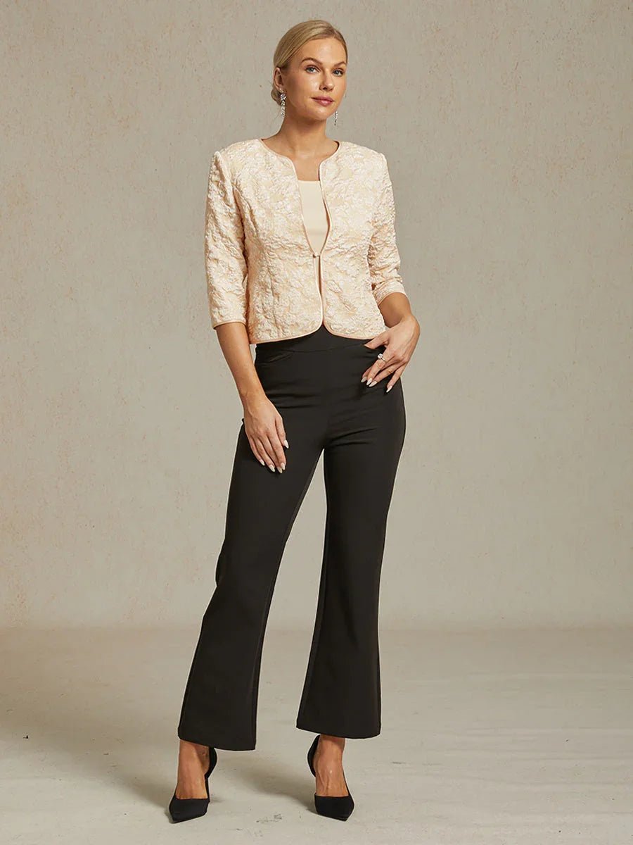 Pantalón bootcut de alta elasticidad, tiro medio, efecto estilizador y bolsillos - Nhaura