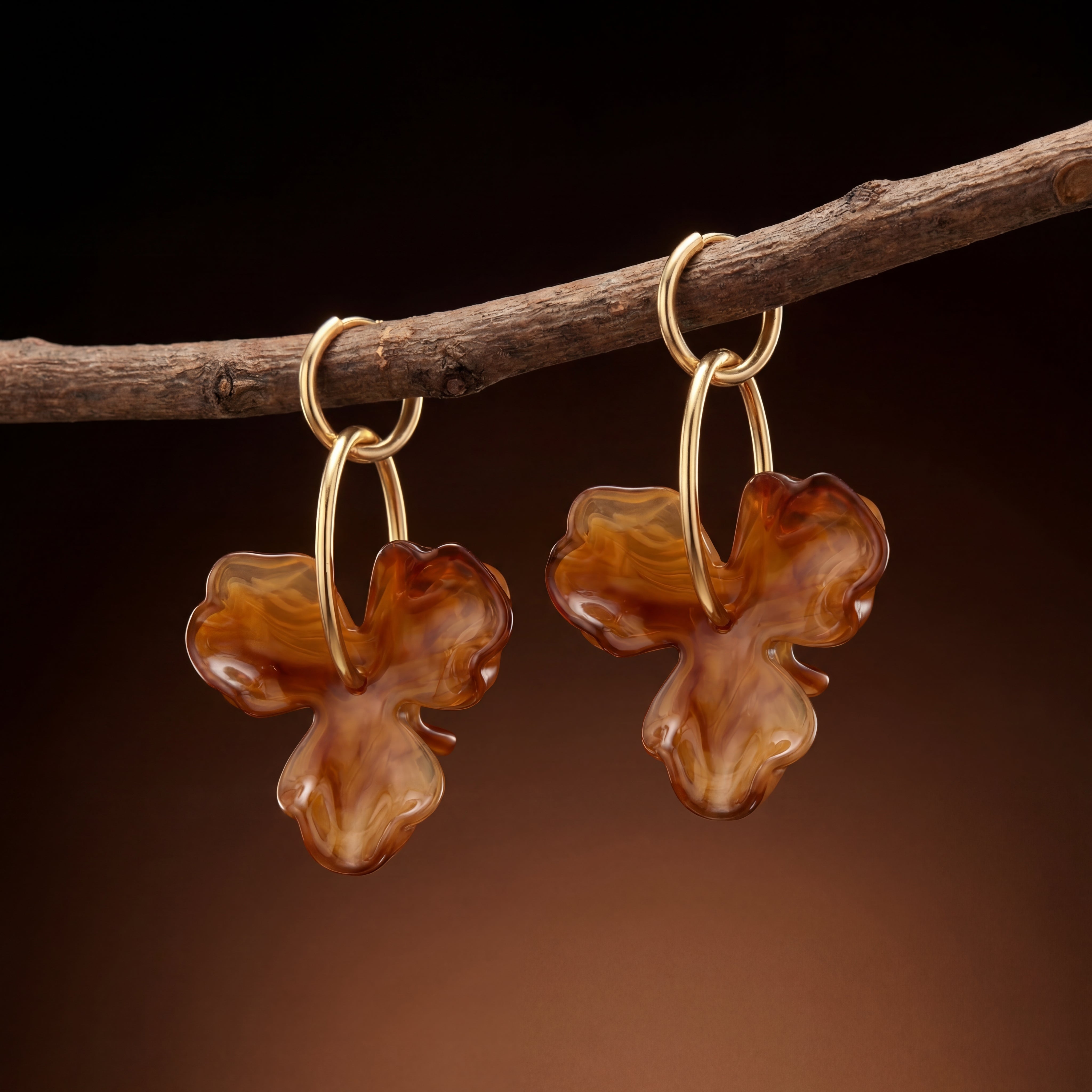 Pendientes con Colgante de Flor