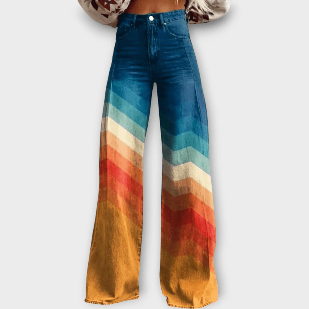 RAINBOW | VAQUEROS OVERSIZE DE CORTE ANCHO - Nhaura