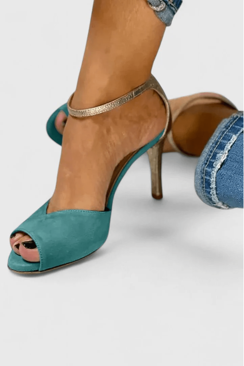 REINA™ | TACONES CHIC VERDE AGUA - Nhaura