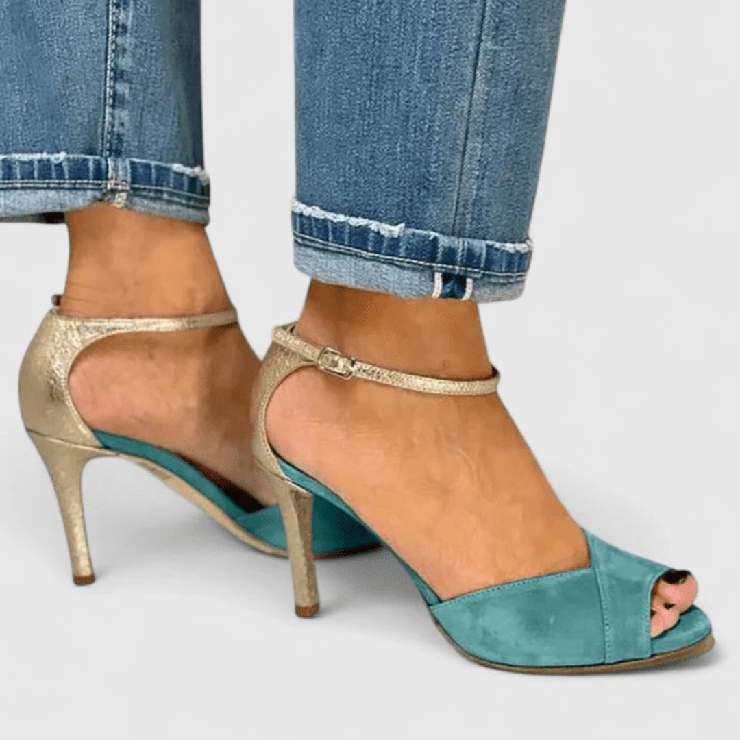 REINA™ | TACONES CHIC VERDE AGUA - Nhaura