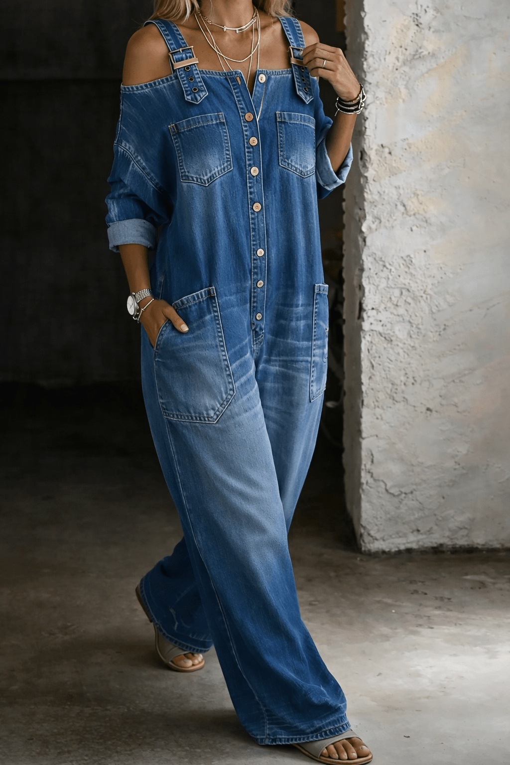 SOPHIA | Mono Denim Largo - Nhaura