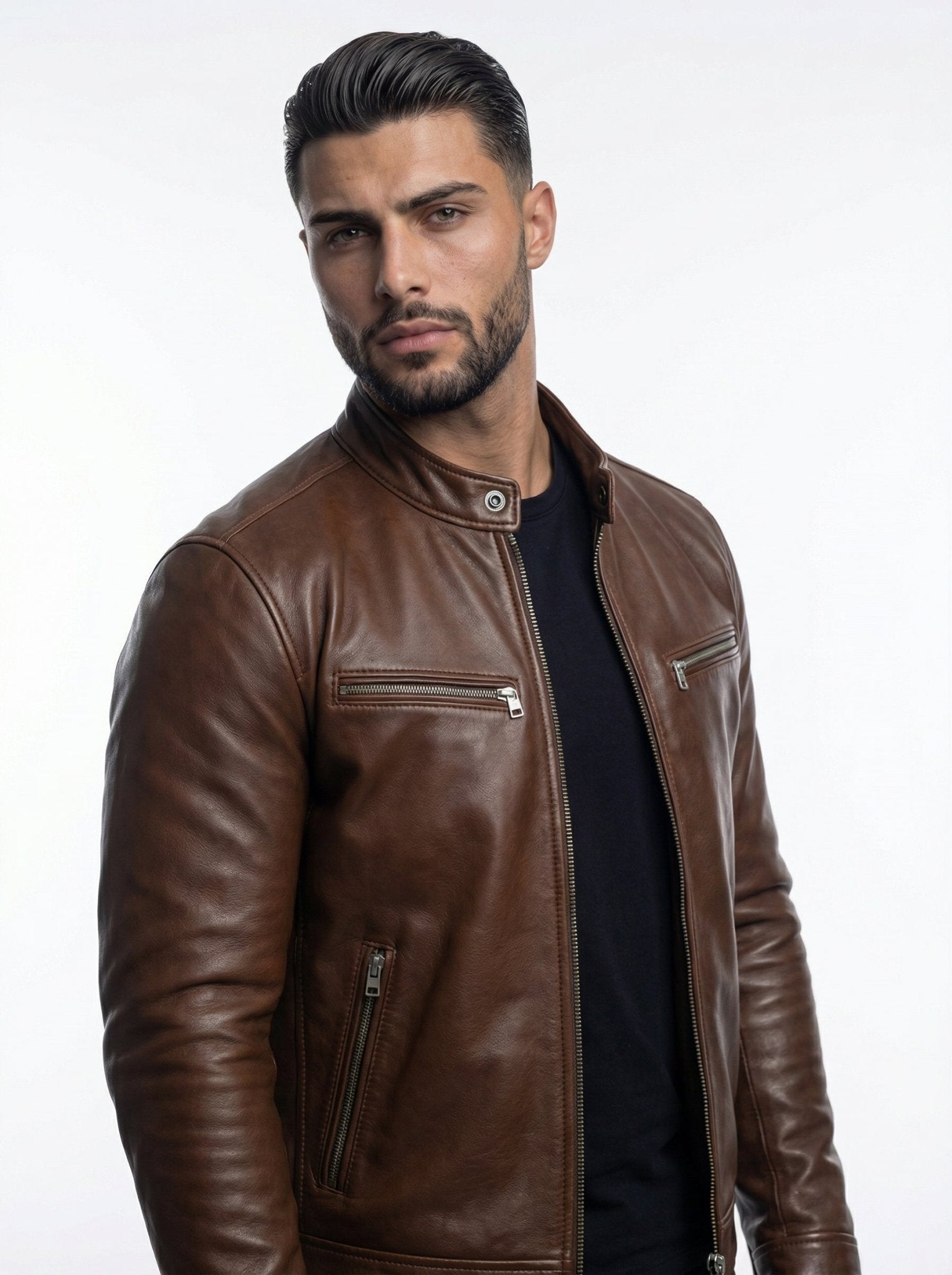 STEV | CHAQUETA DE CUERO VINTAGE - Nhaura