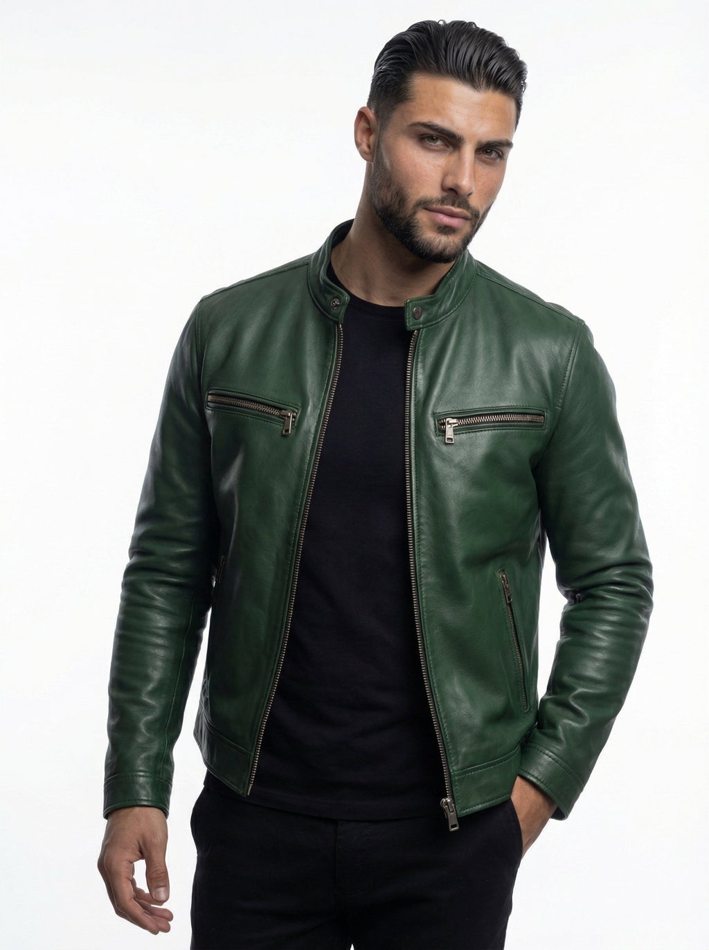 STEV | CHAQUETA DE CUERO VINTAGE - Nhaura