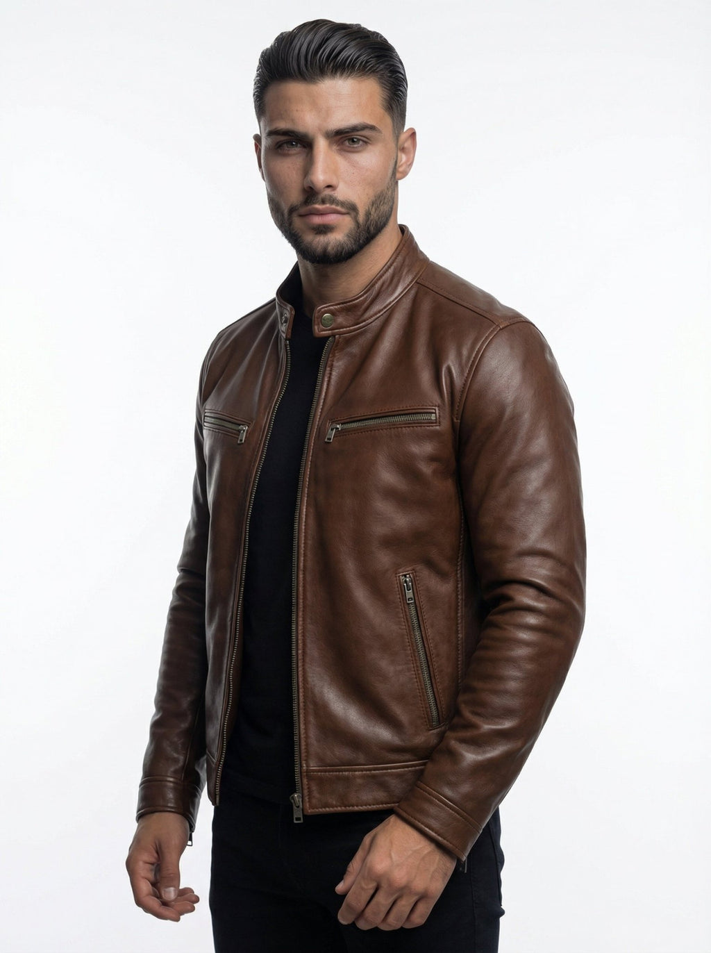 STEV | CHAQUETA DE CUERO VINTAGE - Nhaura