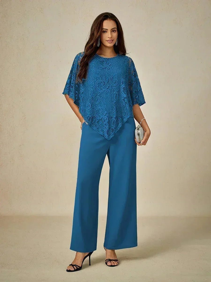 Top elegante de encaje con manga murciélago - Nhaura