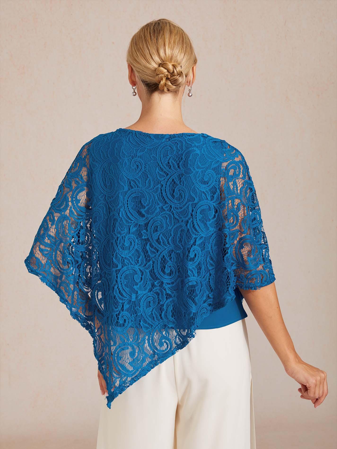 Top elegante de encaje con manga murciélago - Nhaura
