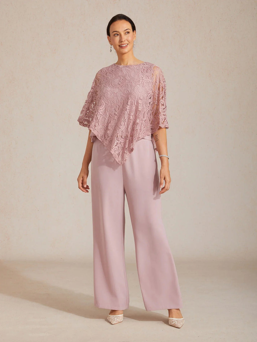 Top elegante de encaje con manga murciélago - Nhaura
