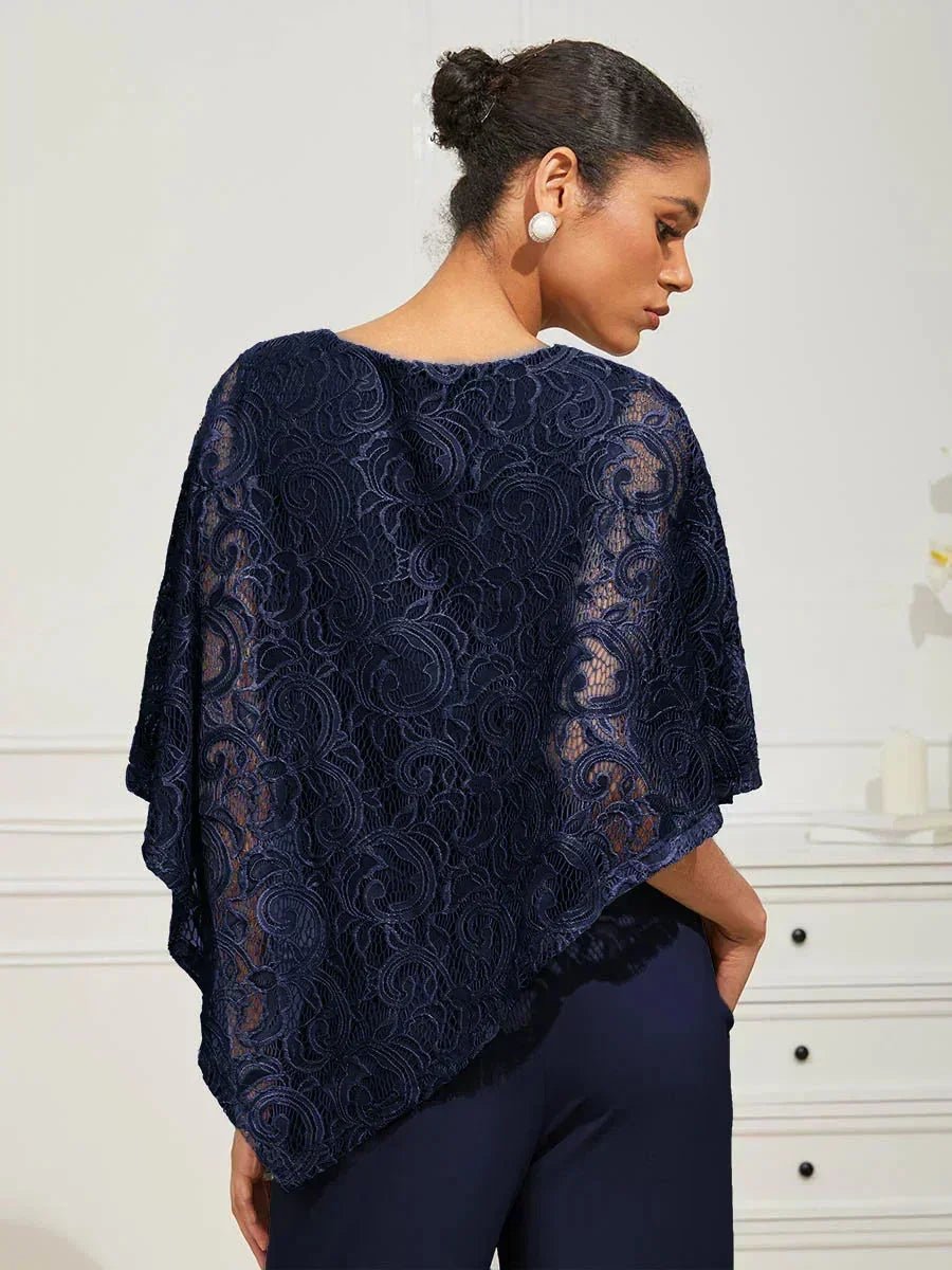 Top elegante de encaje con manga murciélago - Nhaura