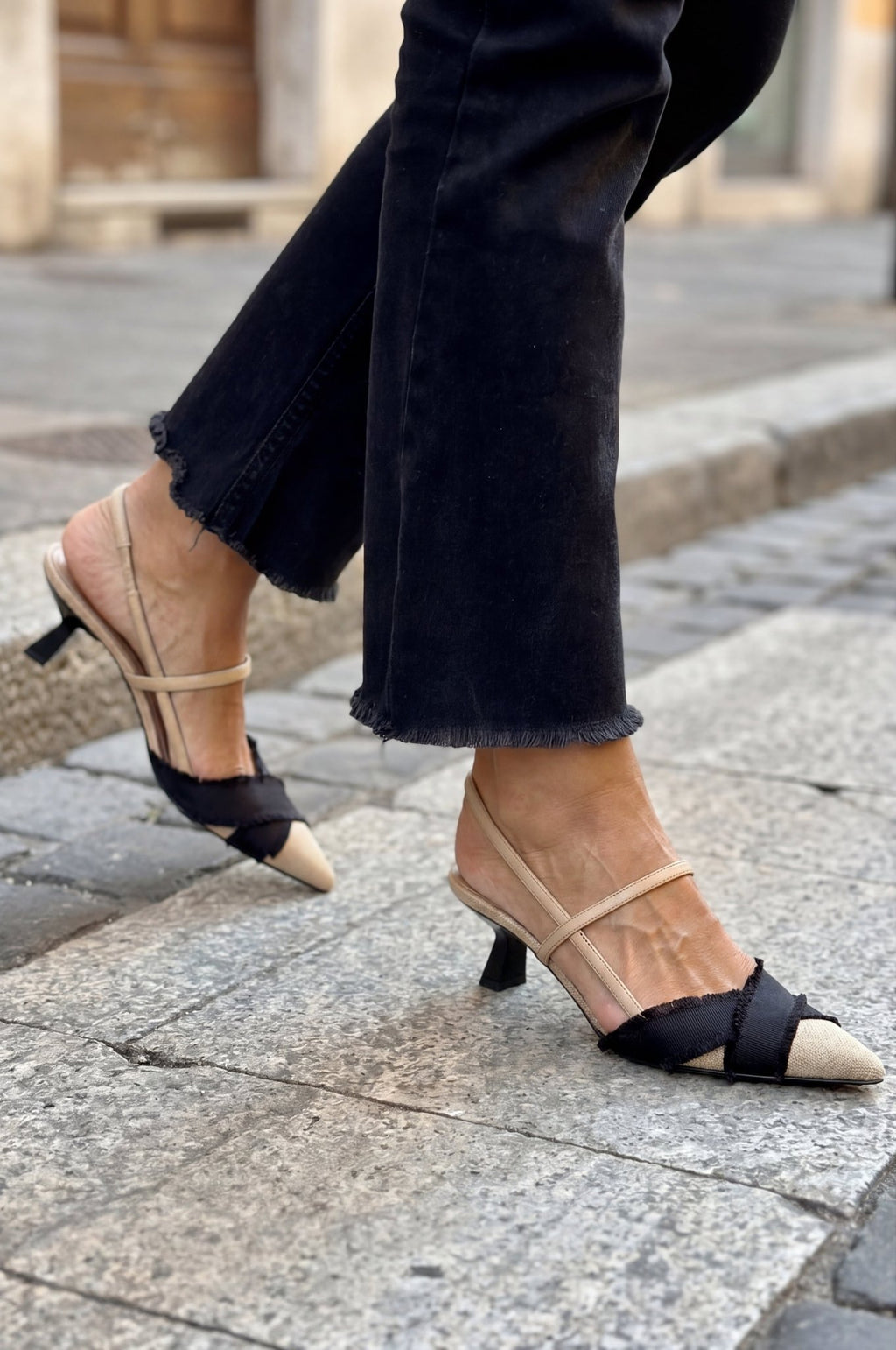 VANTA™ | BAILARINAS ABIERTAS DE TACÓN BAJO - Nhaura