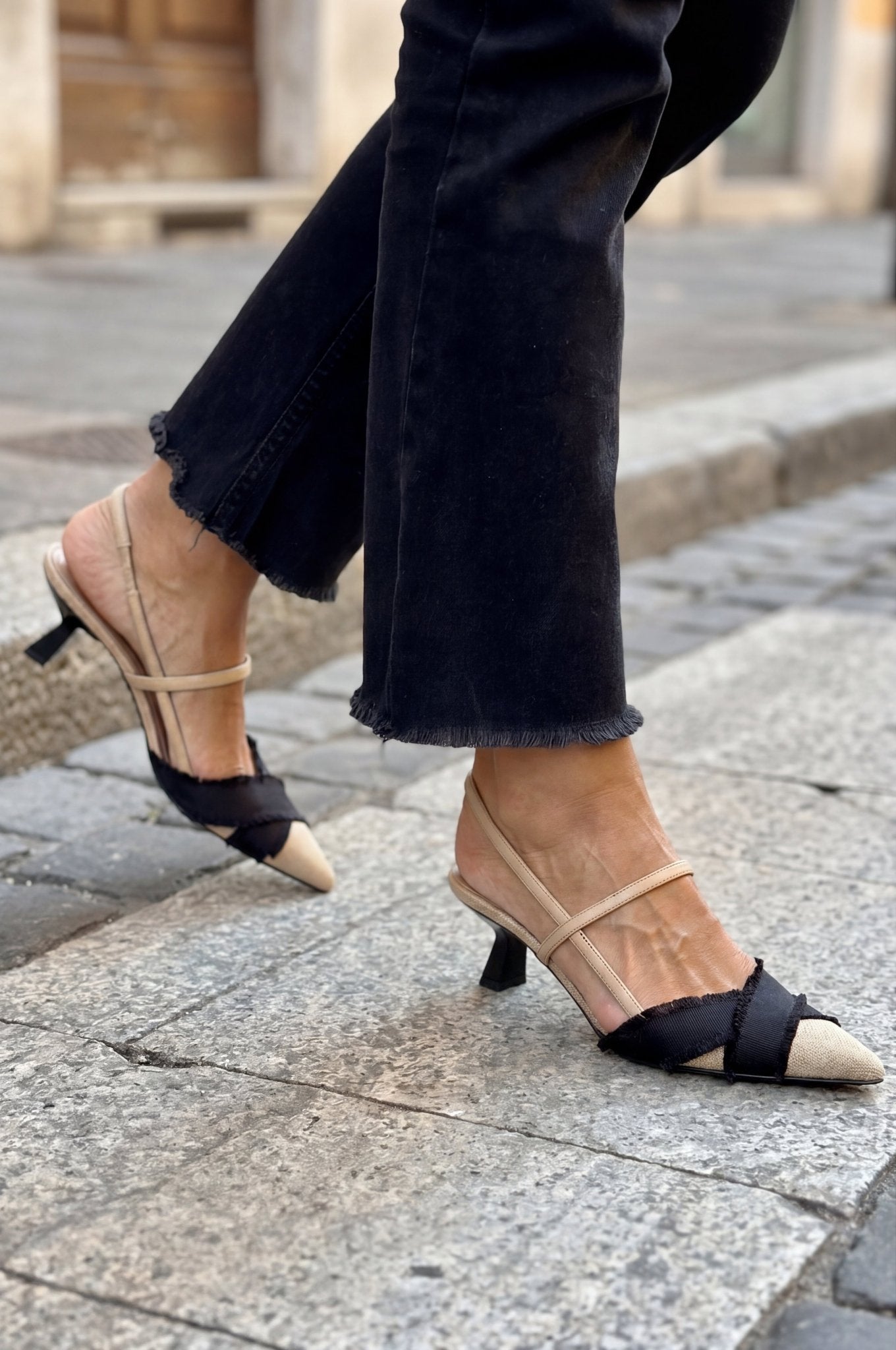VANTA™ | BAILARINAS ABIERTAS DE TACÓN BAJO - Nhaura