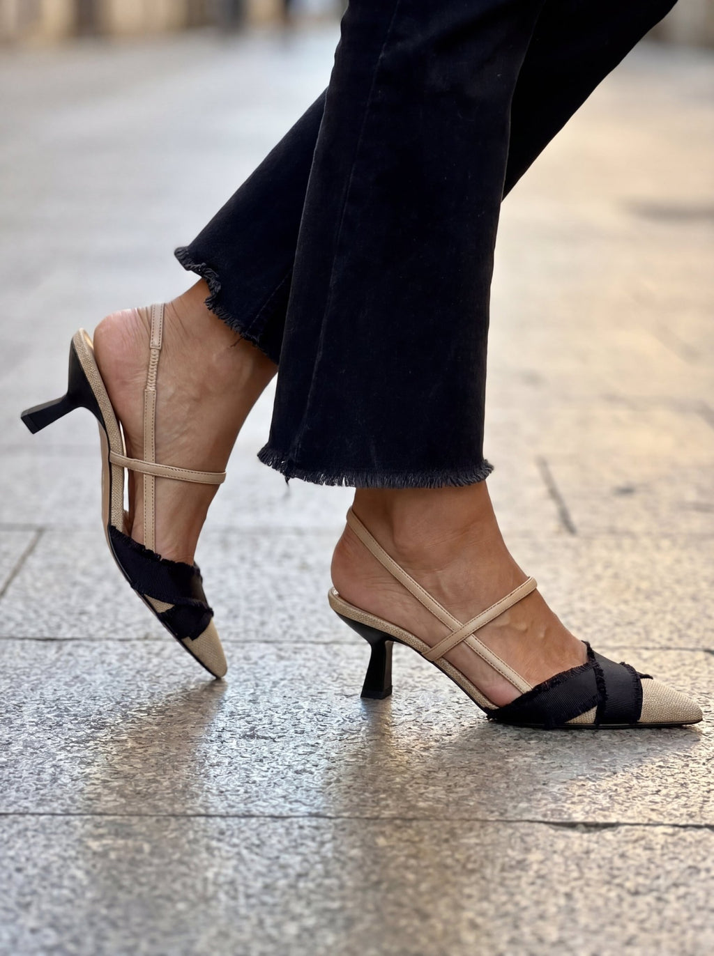 VANTA™ | BAILARINAS ABIERTAS DE TACÓN BAJO - Nhaura