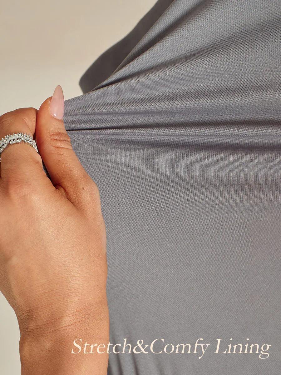 Vestido elegante de lentejuelas con escote en V y hombros descubiertos - Nhaura
