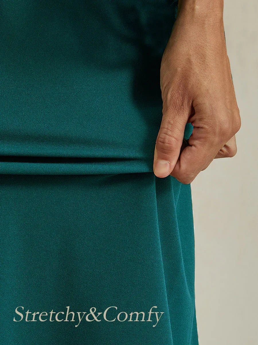 Vestido evasé de encaje rosetón con detalles de lentejuelas - Nhaura