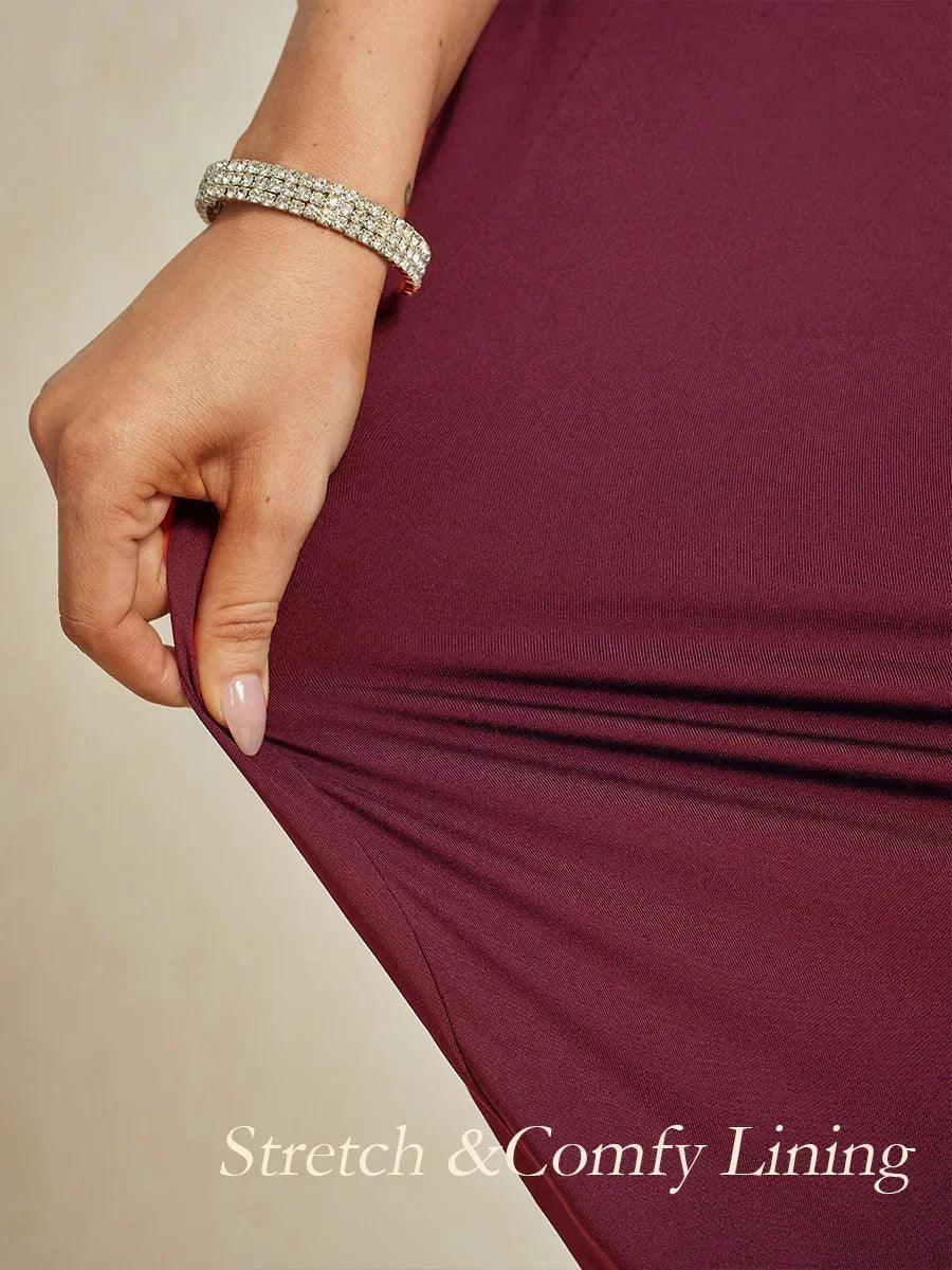 Vestido evasé de encaje rosetón con detalles de lentejuelas - Nhaura