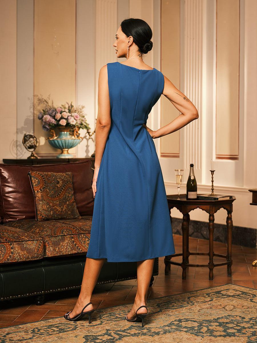 Vestido midi recto sin mangas - Nhaura